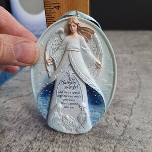 Vintage The Nativity Angel Resin Angel Ornament